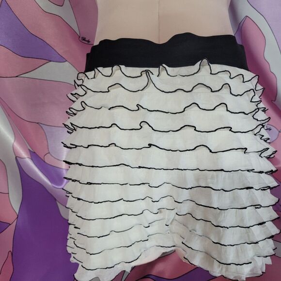 Ruffle Bodycon Mini Skirt Small White ANAP Japan Womens Party Prom Cosplay Y2K - Picture 8 of 9
